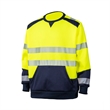 Hi Vis Class 3 Segmented Tape Safety Sweatshirt w/ Pocket | https://www.bestnamebadges.com