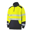 Hi Vis Class 3 Segmented Tape Safety Pocket Quarter-Zip | https://www.bestnamebadges.com