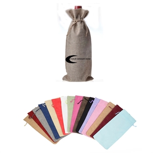Red Wine Linen Gift With Closure String