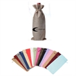 Red Wine Linen Gift With Closure String | https://www.bestnamebadges.com
