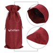 Colorful Burlap Wine Bottle Bag | https://www.bestnamebadges.com