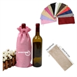 Colorful Burlap Wine Bottle Bag | https://www.bestnamebadges.com