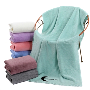 Thickened High Density Coral Bath Towel