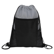 Zippered Drawstring Backpack With Mesh Pockets | https://www.bestnamebadges.com
