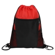 Zippered Drawstring Backpack With Mesh Pockets | https://www.bestnamebadges.com