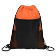 Zippered Drawstring Backpack With Mesh Pockets | https://www.bestnamebadges.com