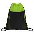 Zippered Drawstring Backpack With Mesh Pockets | https://www.bestnamebadges.com