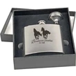 6 oz Stainless Steel Flask Gift Set | https://www.bestnamebadges.com