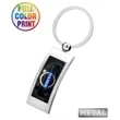 Curved Rectangle Shaped Metal Keychain-Full Color Dome | https://www.bestnamebadges.com