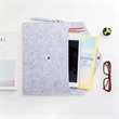 Portable Felt Handbag Button Closure Paper File Folder | https://www.bestnamebadges.com