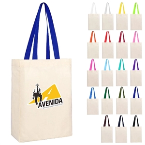 Reusable Cotton Grocery Tote Bag 10" X 14" X 5"