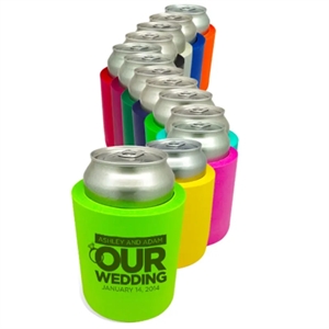 Foam Can Coolies | https://www.bestnamebadges.com