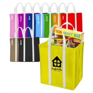 Custom Two Tone Tote Bags | https://www.bestnamebadges.com