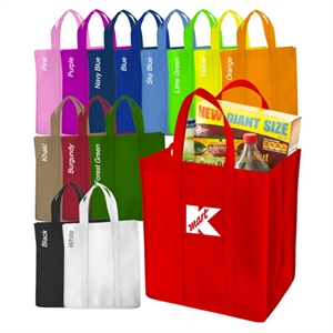 Reusable Grocery Tote Bags | https://www.bestnamebadges.com
