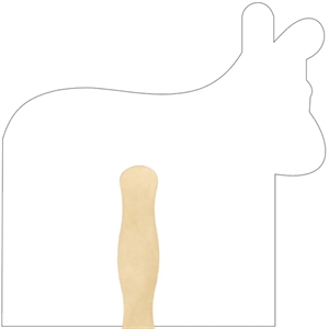 Donkey Outline Fan | https://www.bestnamebadges.com