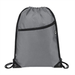 420D Polyester Drawstring Backpack With Front Zipper Pocket | https://www.bestnamebadges.com