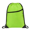 420D Polyester Drawstring Backpack With Front Zipper Pocket | https://www.bestnamebadges.com