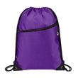 420D Polyester Drawstring Backpack With Front Zipper Pocket | https://www.bestnamebadges.com
