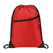 420D Polyester Drawstring Backpack With Front Zipper Pocket | https://www.bestnamebadges.com