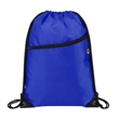 420D Polyester Drawstring Backpack With Front Zipper Pocket | https://www.bestnamebadges.com