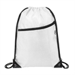 420D Polyester Drawstring Backpack With Front Zipper Pocket | https://www.bestnamebadges.com
