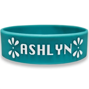 1 Inch Embossed Printed Wristbands | https://www.bestnamebadges.com