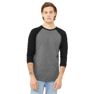 Bella Mens Jersey Long-Sleeve Baseball T-Shirt | https://www.bestnamebadges.com