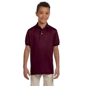 Jerzees Youth 5.6 Oz., 50/50 Jersey Polo With SpotShield™ | https://www.bestnamebadges.com