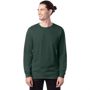 Hanes 5.2 Oz. ComfortSoft® Cotton Long-Sleeve T-Shirt | https://www.bestnamebadges.com
