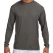 A4 Long-Sleeve Cooling Performance Crew Neck T-Shirt | https://www.bestnamebadges.com