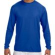 A4 Long-Sleeve Cooling Performance Crew Neck T-Shirt | https://www.bestnamebadges.com