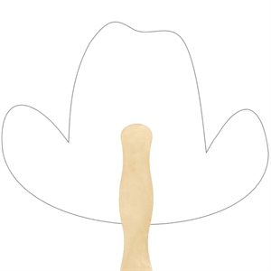 Cowboy Hat Hand Fans | https://www.bestnamebadges.com