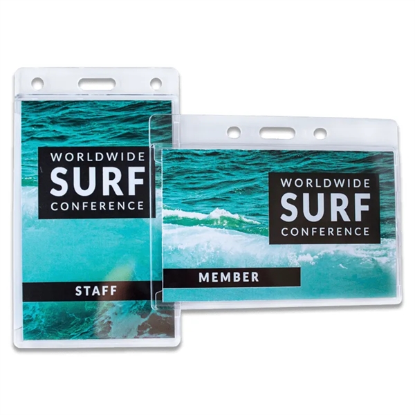 Hard Plastic Acrylic Badge Holder With Slot