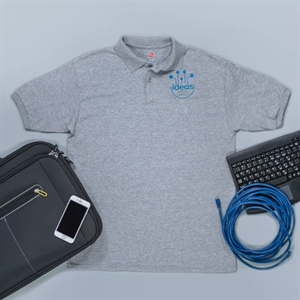 Custom Embroidered Adult Jersey Knit Polo | https://www.bestnamebadges.com