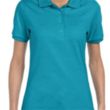 Custom Embroidered Ladies Jersey Polo With SpotShield™ | https://www.bestnamebadges.com