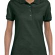 Custom Embroidered Ladies Jersey Polo With SpotShield™ | https://www.bestnamebadges.com