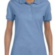 Custom Embroidered Ladies Jersey Polo With SpotShield™ | https://www.bestnamebadges.com