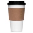 Custom Premium Embossed Natural Kraft Cup Sleeves | https://www.bestnamebadges.com