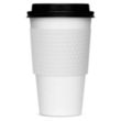 Custom Premium Embossed White Cup Sleeves | https://www.bestnamebadges.com
