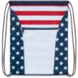 Custom American Flag Drawstring Tote Bags | https://www.bestnamebadges.com