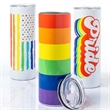 Custom LGBTQ Pride 20oz. Stainless Steel Tumblers | https://www.bestnamebadges.com