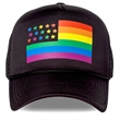 Custom LGBTQ Pride Embroidered Foam Trucker Hats | https://www.bestnamebadges.com
