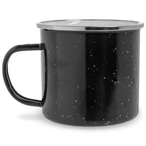 16 Oz Custom Campfire Metal Mug | https://www.bestnamebadges.com