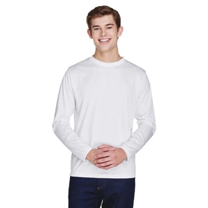 Team 365 Mens Zone Performance Long-Sleeve T-Shirt | https://www.bestnamebadges.com