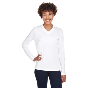 Team 365 Ladies Zone Performance Long-Sleeve T-Shirt | https://www.bestnamebadges.com