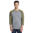 Next Level Unisex Triblend 3/4-Sleeve Raglan | https://www.bestnamebadges.com