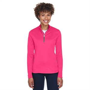 UltraClub-Ladies-Cool-Dry-Sport-Quarter-Zip-Pullover