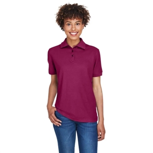 UltraClub Ladies Whisper Piqu Polo | https://www.bestnamebadges.com