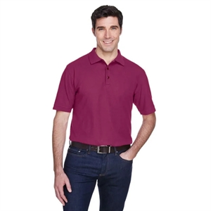 UltraClub Mens Whisper Piqu Polo | https://www.bestnamebadges.com