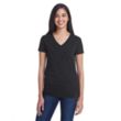 Threadfast Apparel Ladies' Invisible Stripe V-Neck T-Shirt | https://www.bestnamebadges.com